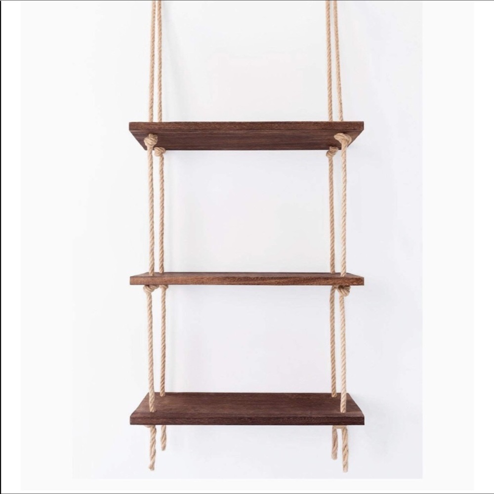3 Tier Roped Wooden Storage Rack - Picture 5 of 5